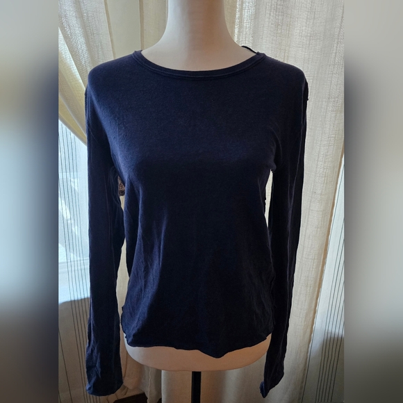 NWOT Free People Nova Long Sleeve Tee in Peacoat~Navy - Picture 4 of 7